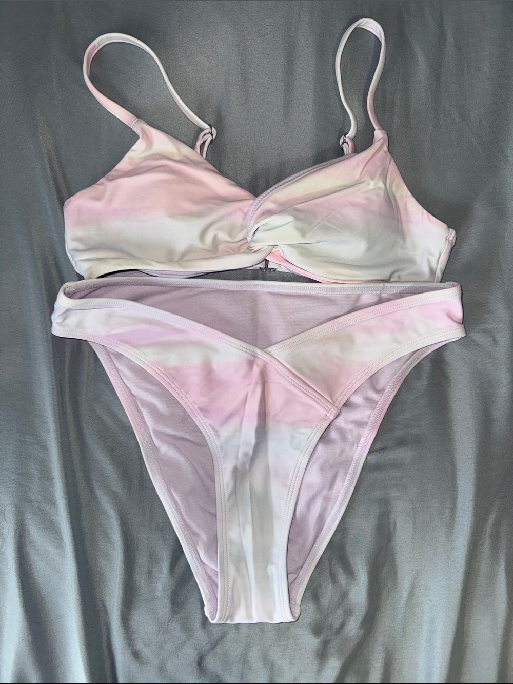 Pastel Pink Marble Bikini Set